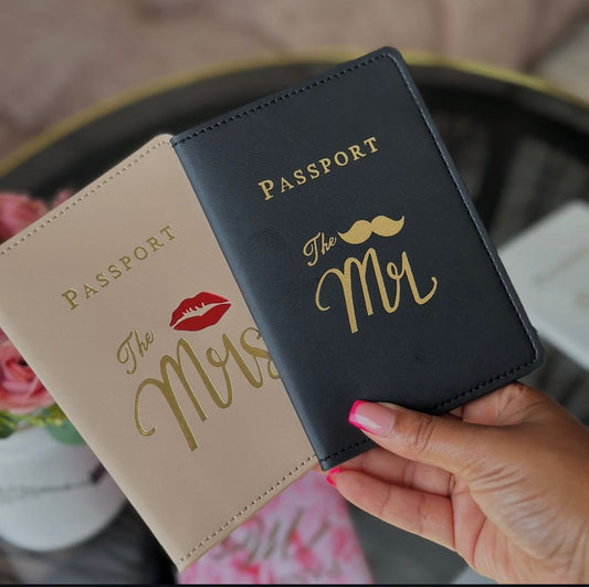 Passport Cover Set - Mr & Mrs Couple's Passport Holder | Bend the Trend
