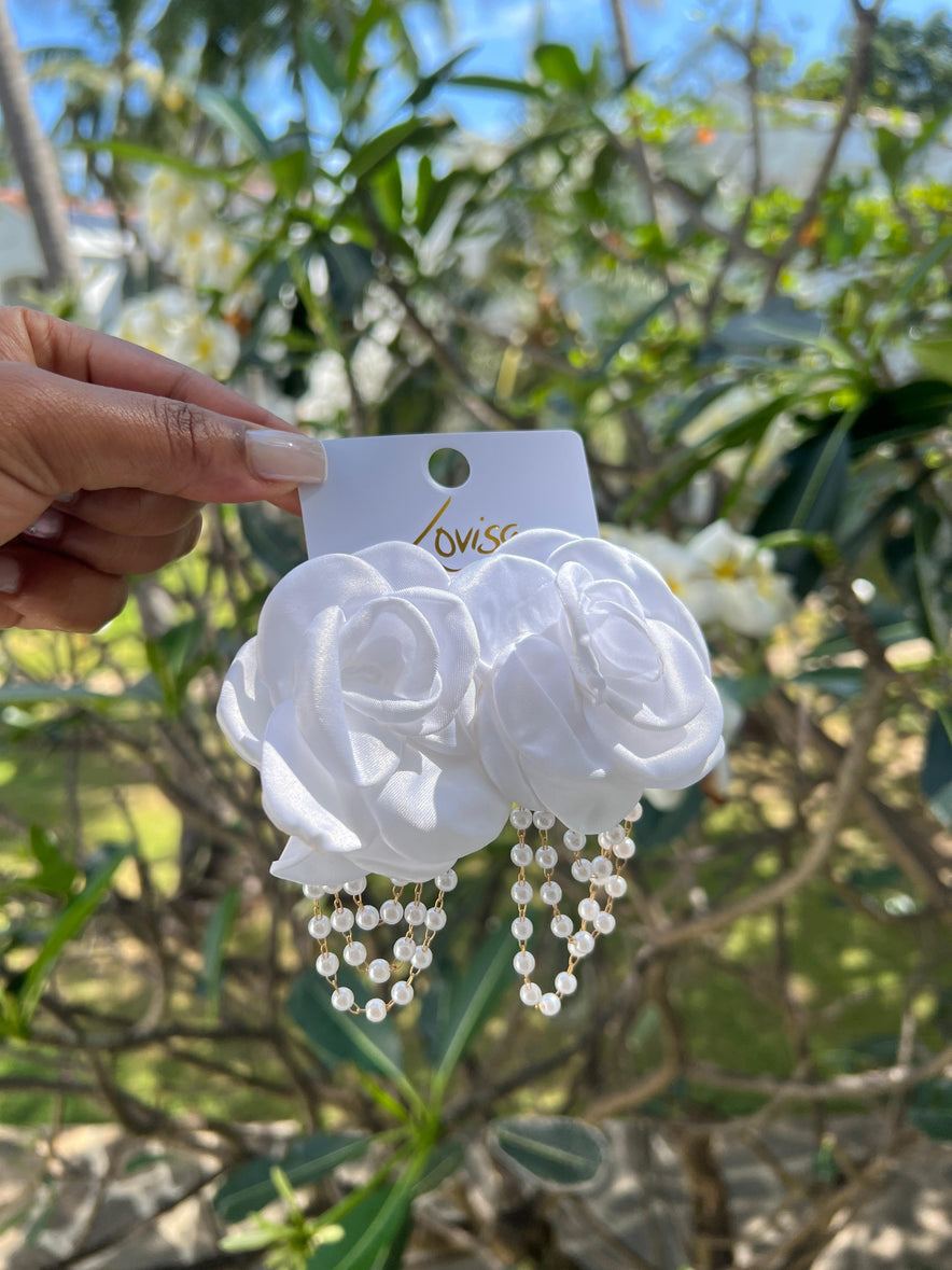 Statement Earrings - Floral Pearl Drop Earrings for Women | Bend the Trend