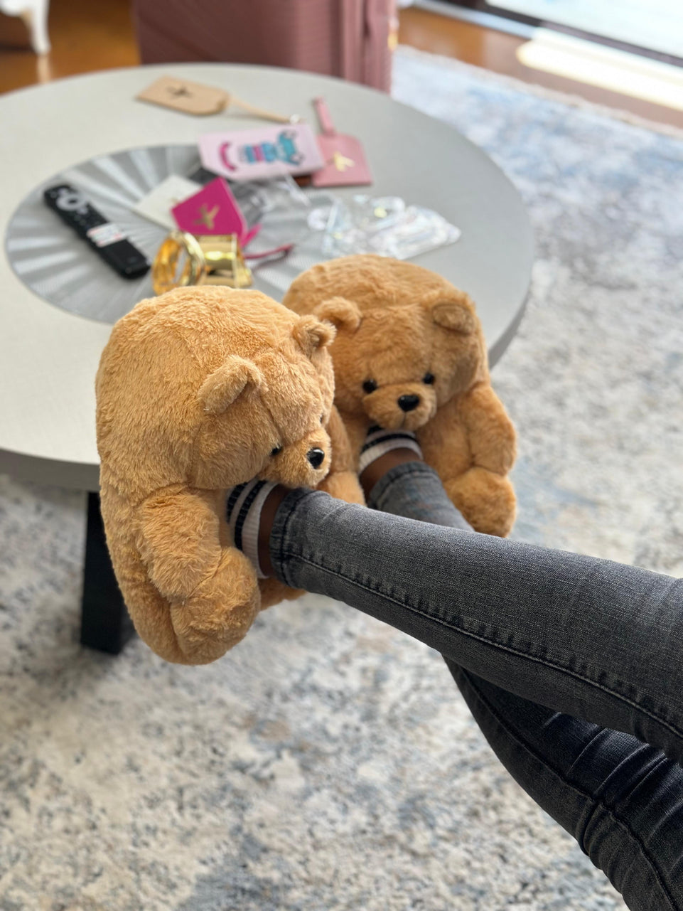 Teddy Bear Slippers - Plush Faux Fur House Shoes | Bend the Trend