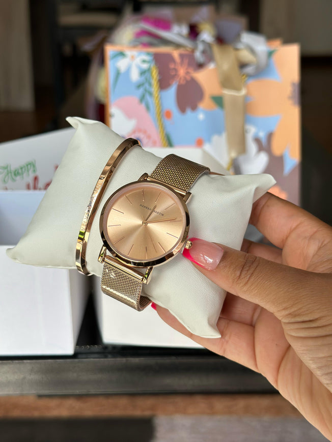 Hannah Martin Jewelry Set - Sculptural Watch & Bangle Bracelet | Bend the Trend