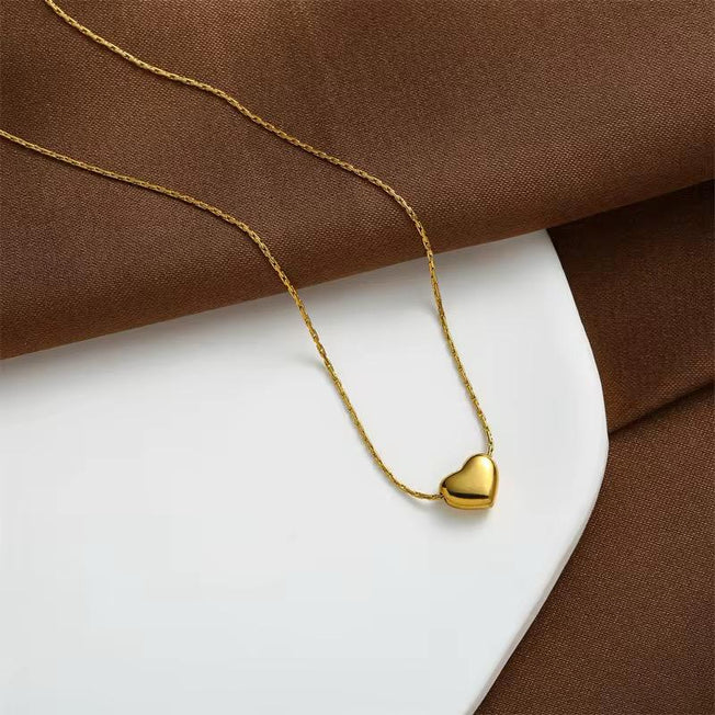 Heart Necklace - Dainty Gold Heart Pendant Necklace | Bend the Trend