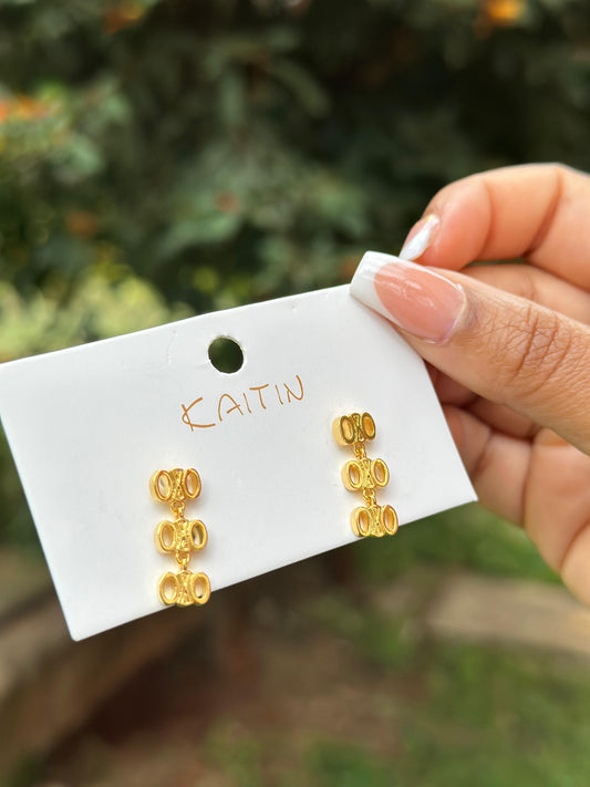Kaitin gold-tone earrings,