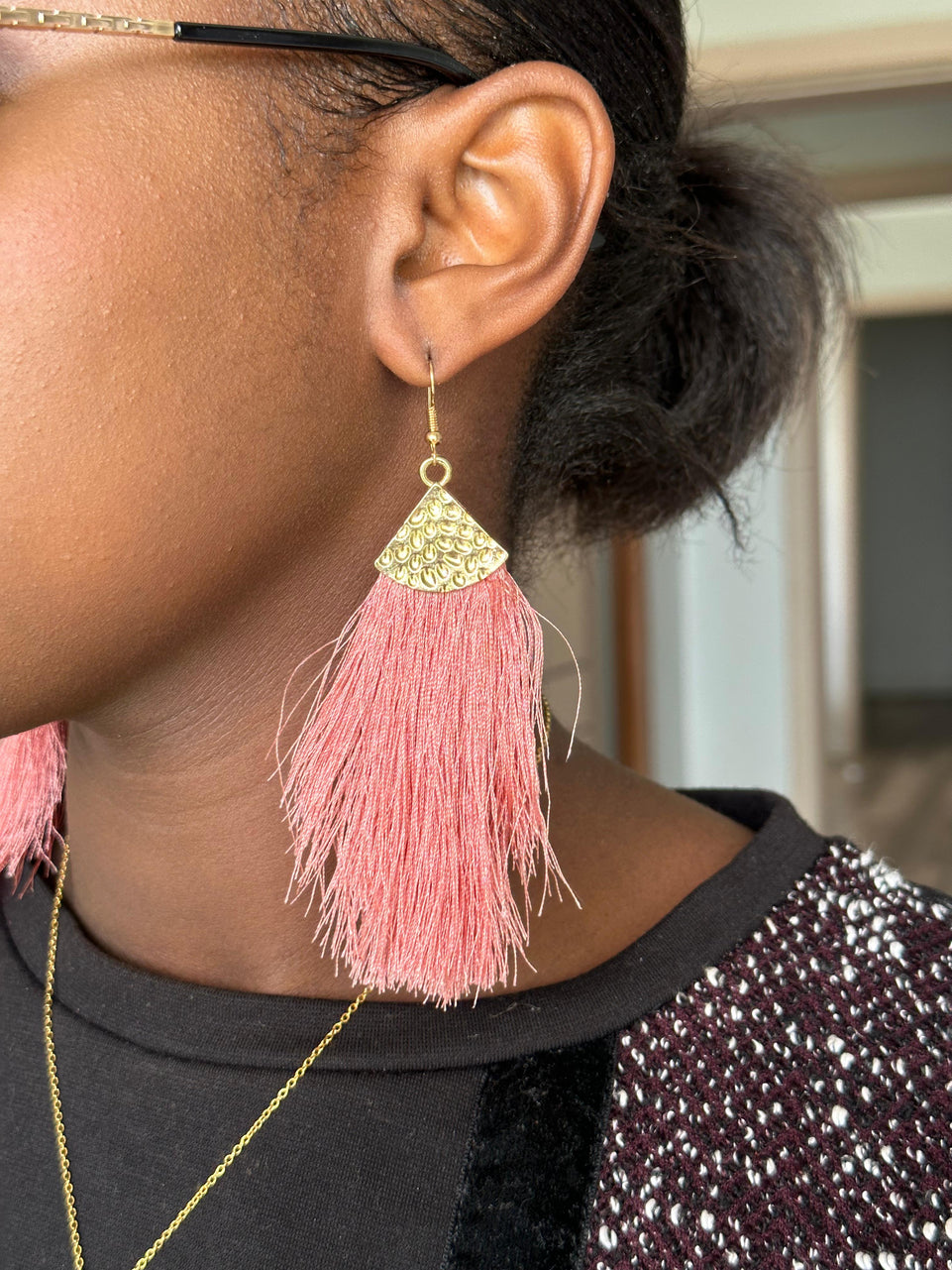 Thread Earrings - Gold Silk Drop Earrings | Bend the Trend