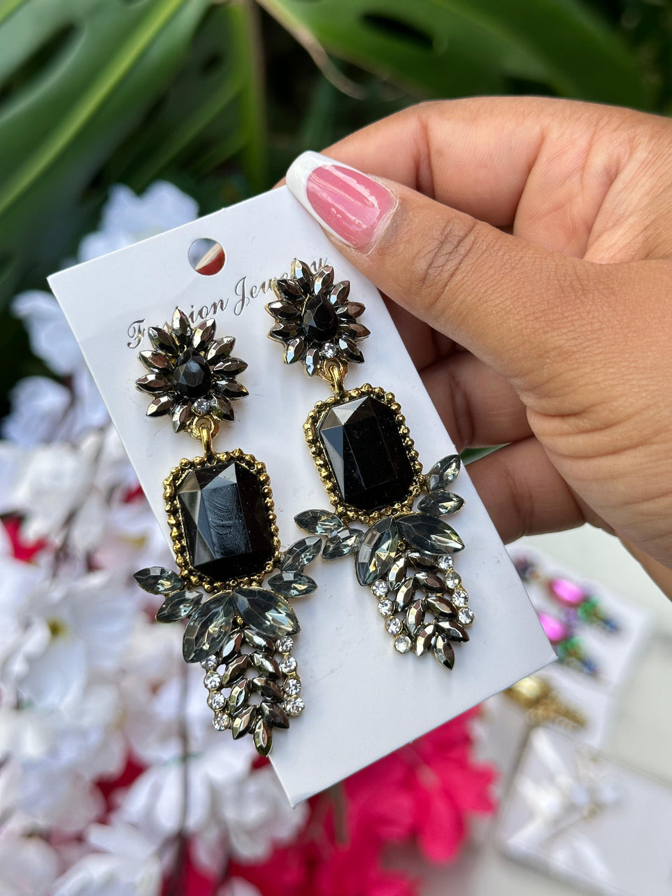 Statement Earrings - Floral Motif Drop Earrings | Bend the Trend