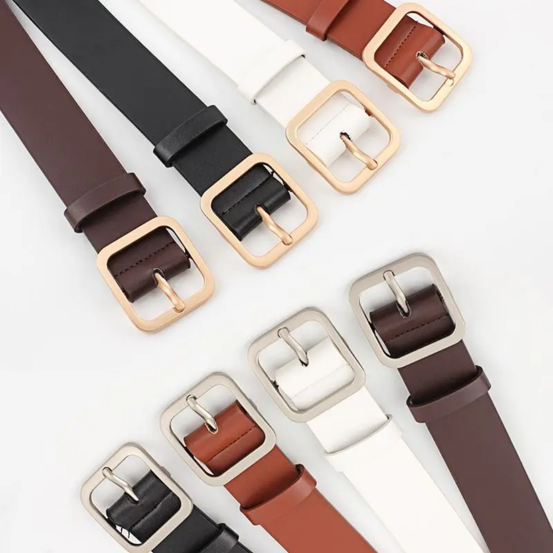 Women's Belt - Square Buckle Faux Leather Belt | Bend the Trend
