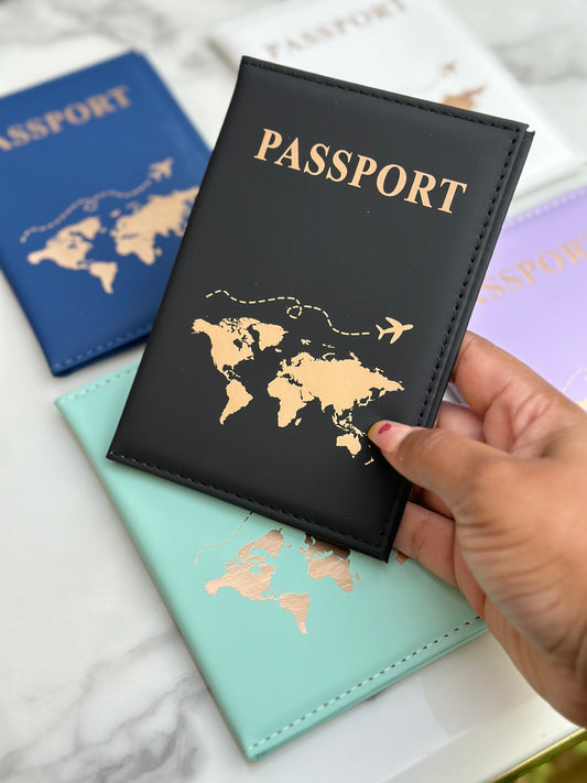 World Map Passport Cover - PU Leather Travel Holder | Bend the Trend