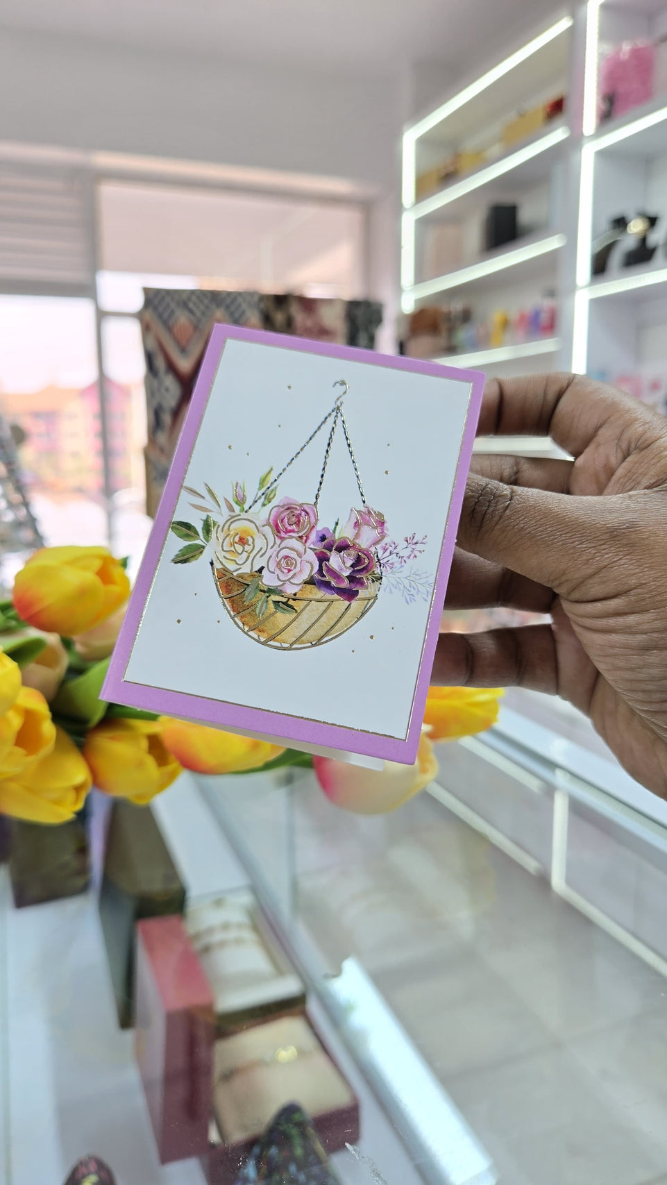 Flowered small gift cards