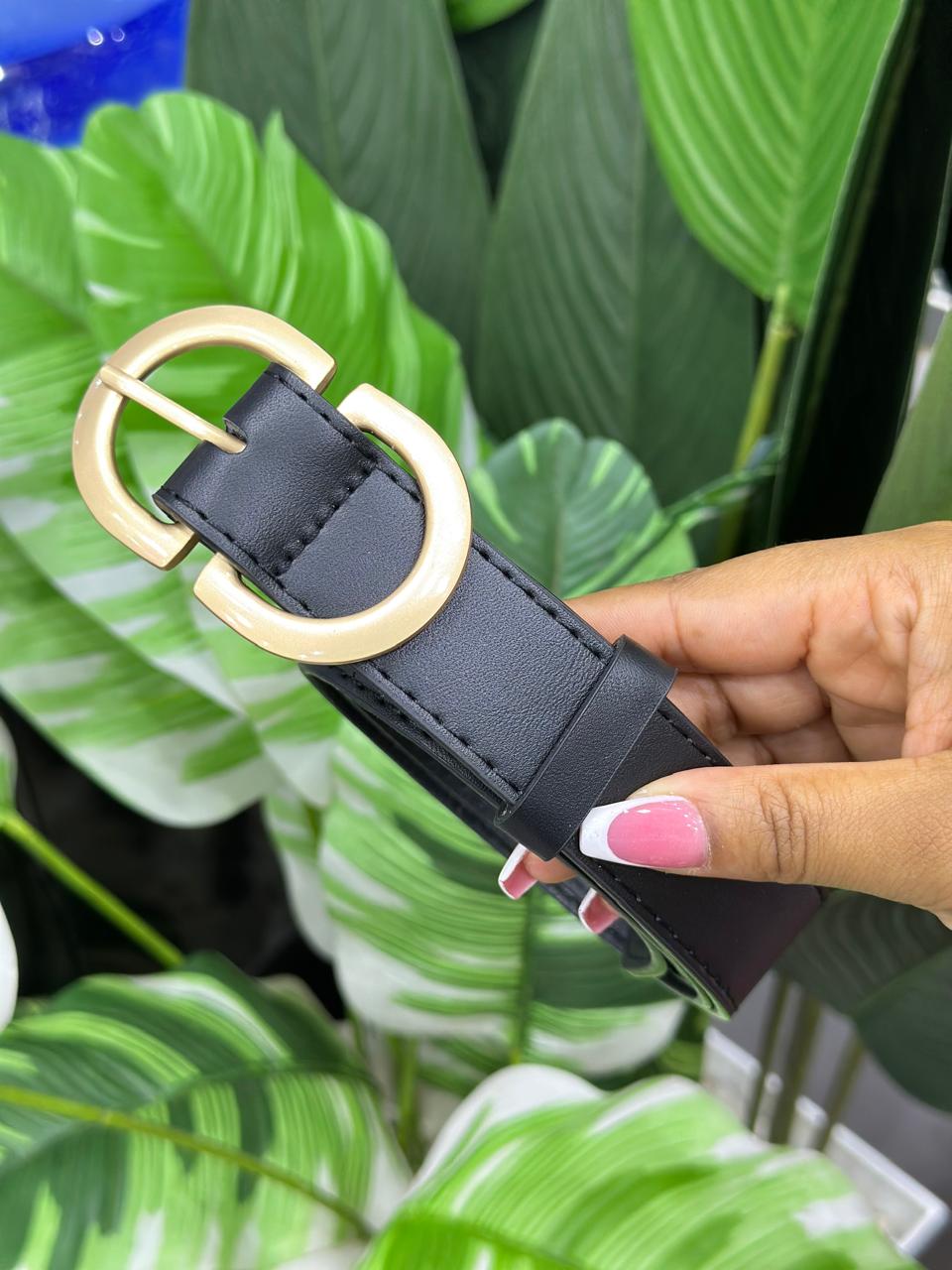 Women's Belt - Faux Leather Belt with Gold Buckle | Bend the Trend