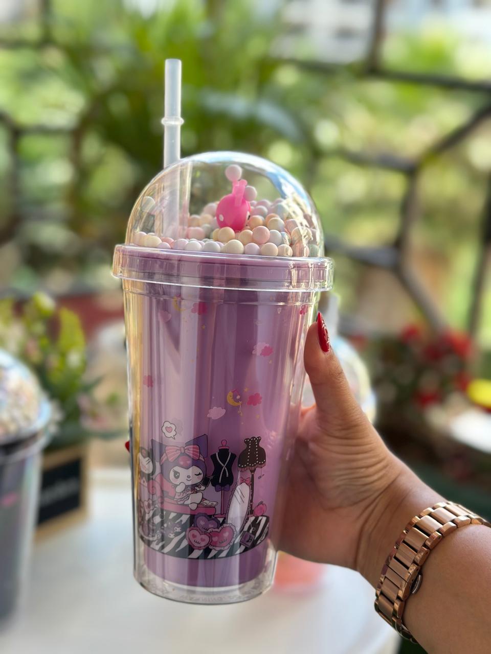 Kuromi Tumbler - Sanrio Character Water Bottle | Bend the Trend