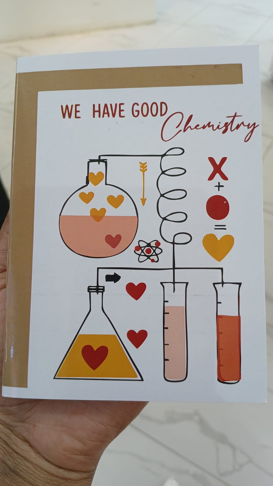 Gift card "we have good chemistry"