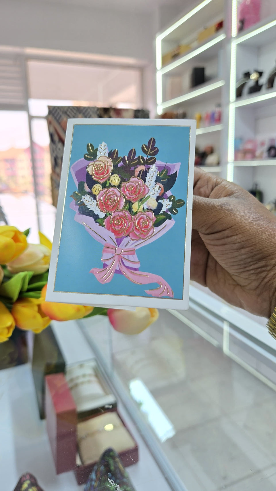 Flowered small gift cards