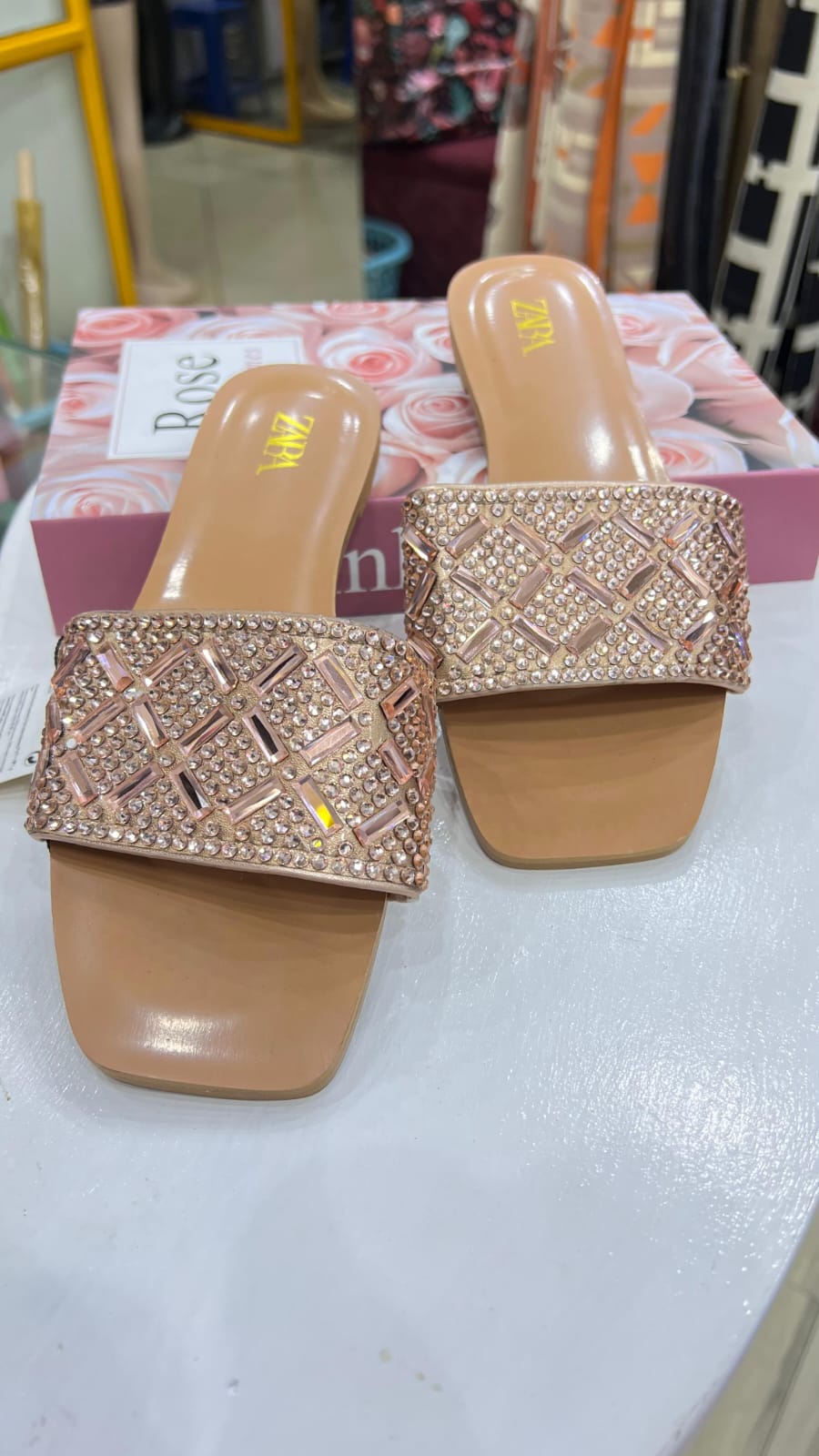 Sandals Zara rhinestone