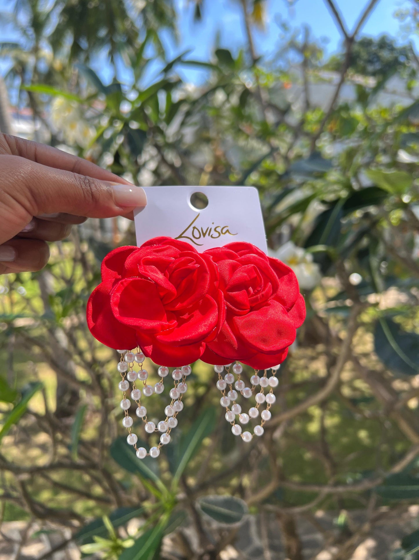 Statement Earrings - Floral Pearl Drop Earrings for Women | Bend the Trend