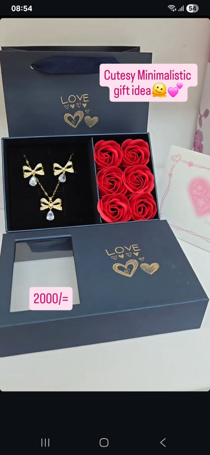 Jewelry Sets for Women - Earrings and Necklace Set | Bend the Trend Valentine Gift set ,gift package Galentines