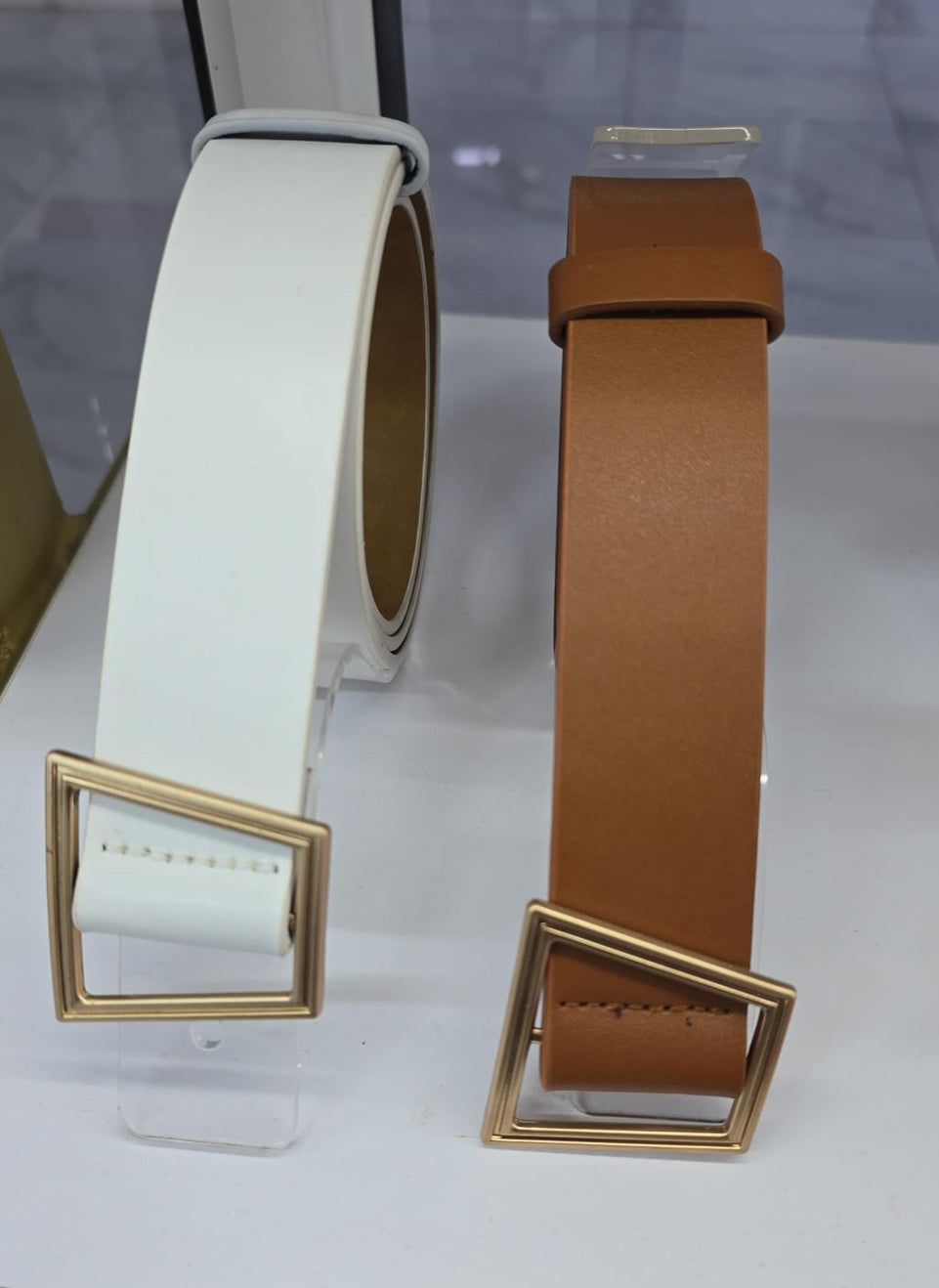 Belt  square triangle buckle