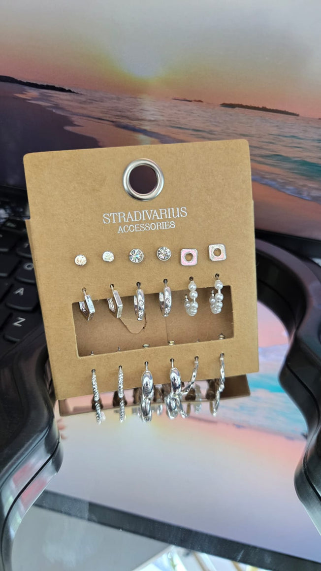 Earring silver set