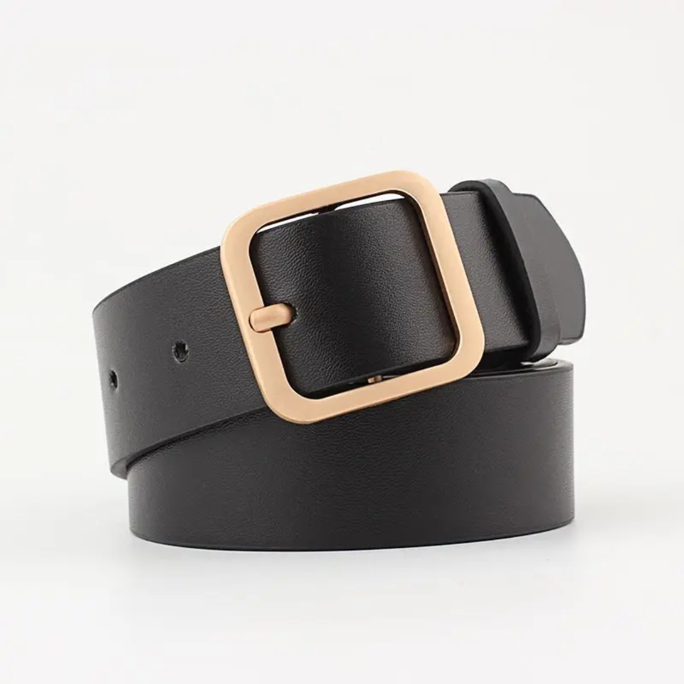 Women's Belt - Square Buckle Faux Leather Belt | Bend the Trend
