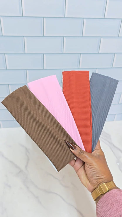 Plain ribbed headbands