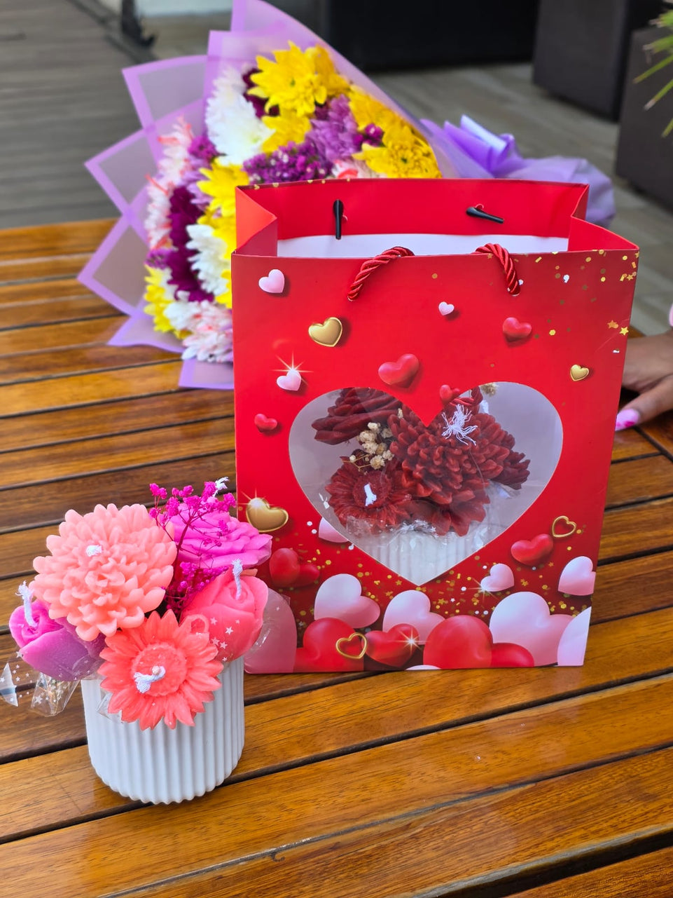 Candle Boquet .Blush Bloom Candle Bouquet|Valentines |Galentines| Birthday