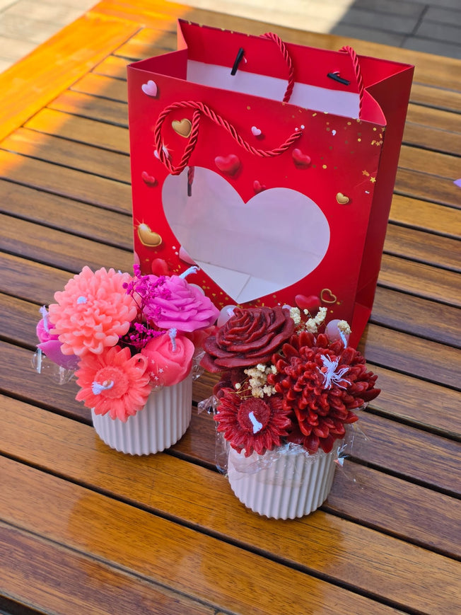 Candle Boquet .Blush Bloom Candle Bouquet|Valentines |Galentines| Birthday