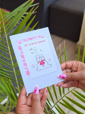 Gift card " will you be my valentines " Galentines