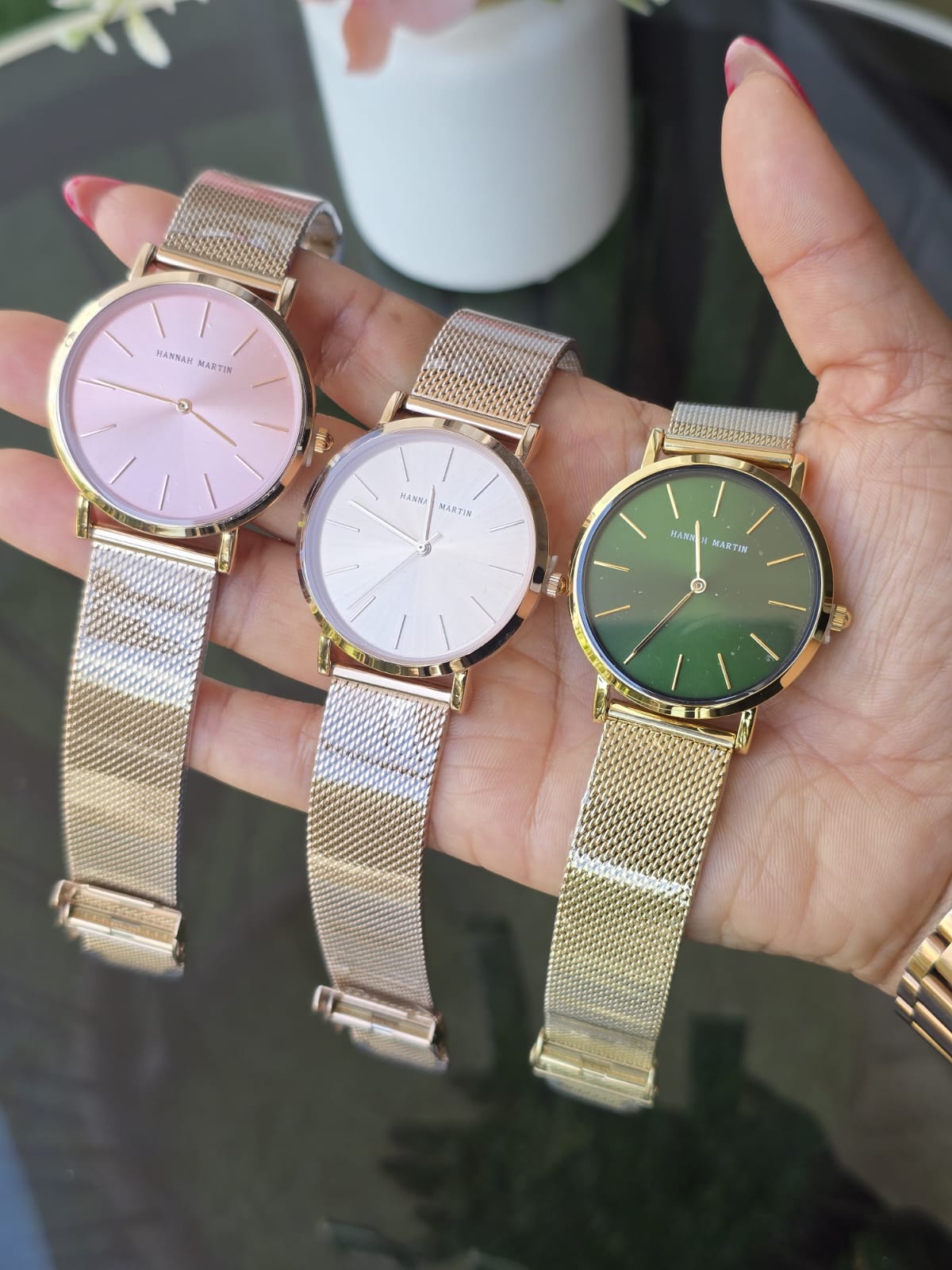 Hannah Martin round face watch,Time piece Gift