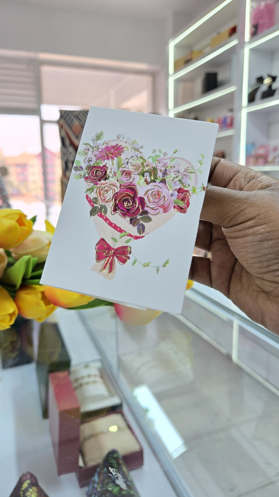 Flowered small gift cards