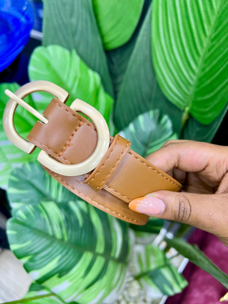 Women's Belt - Faux Leather Belt with Gold Buckle | Bend the Trend