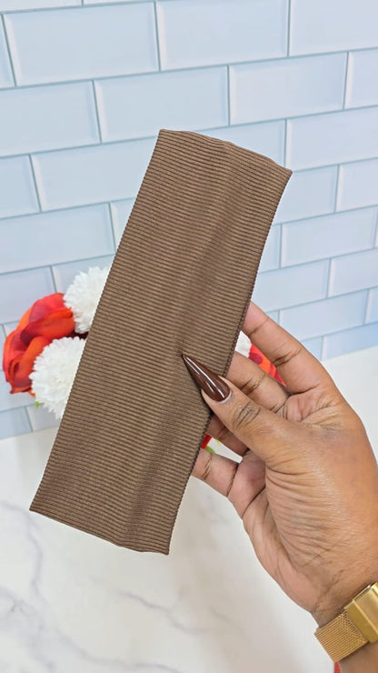 Plain ribbed headbands