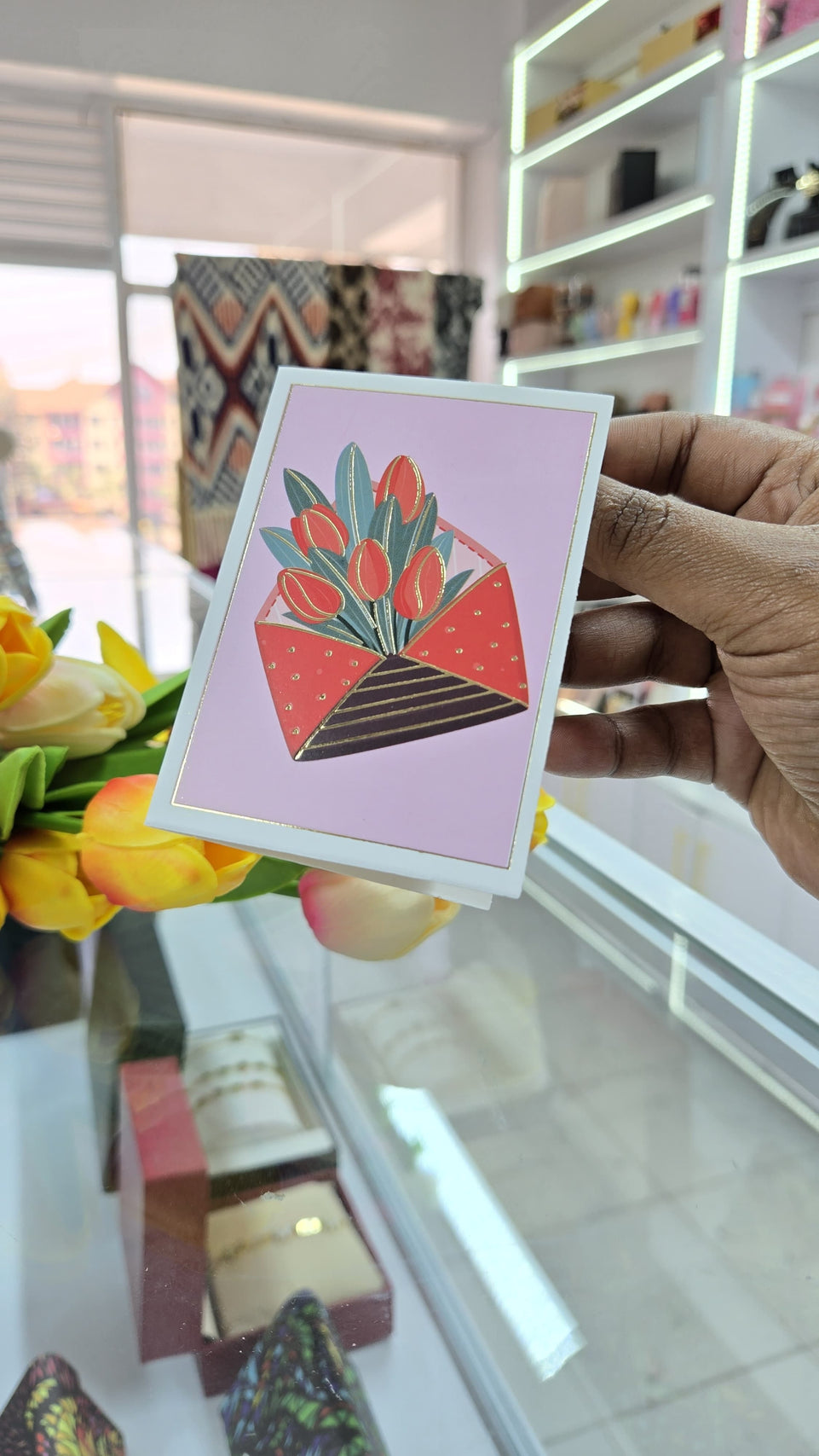 Flowered small gift cards
