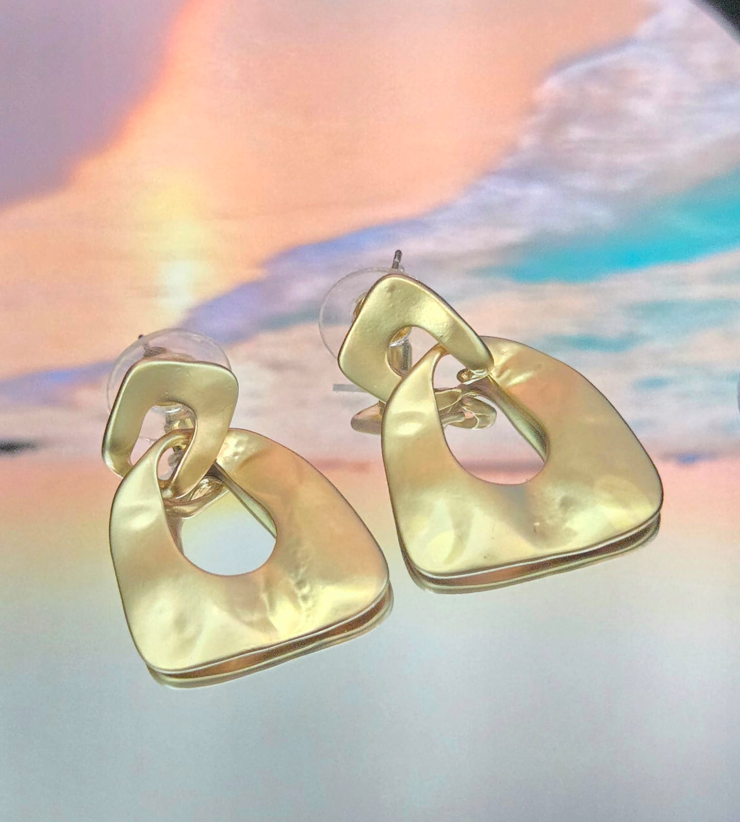 Earrings dangling