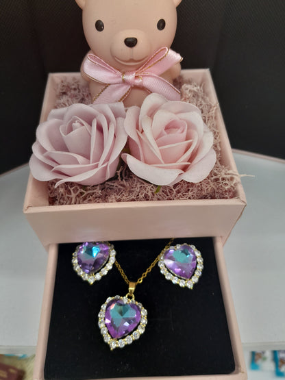 Jewelry Sets for Women - Earrings and Necklace Set | Bend the Trend Valentine Gift set ,gift package Galentines