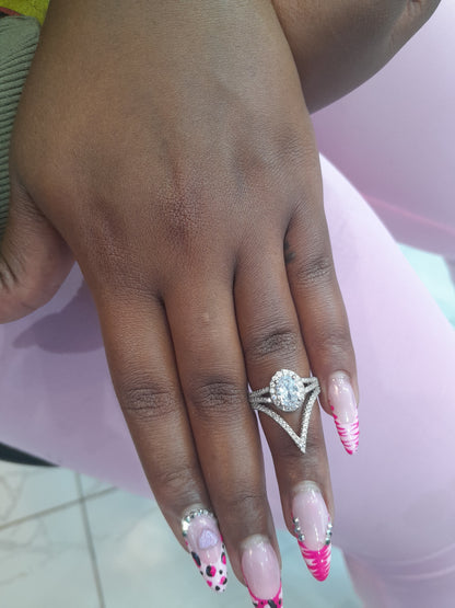 Rings stainless Steel diamond Proposal rings Assorted