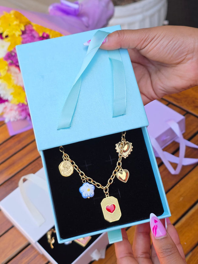 Necklace Red |Galentines |Valentines Pendant chain love